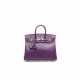 A SHINY VIOLET NILOTICUS LIZARD BIRKIN 25 WITH PALLADIUM HARDWARE - photo 1