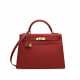 A ROUGE CASAQUE EPSOM LEATHER SELLIER KELLY 32 WITH GOLD HARDWARE - Foto 1