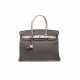 A CUSTOM &#201;TAIN & GRIS PERLE CL&#201;MENCE LEATHER BIRKIN 30 WITH BRUSHED PALLADIUM HARDWARE - Foto 1