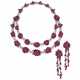 ADLER RUBY AND DIAMOND NECKLACE AND EARRING SET - photo 1