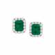 EMERALD AND DIAMOND EARRINGS - photo 1