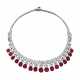 CARTIER RUBY AND DIAMOND NECKLACE - photo 1