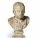 A WHITE MARBLE BUST OF A CHILD WEARING A MEDALLION - фото 1
