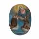 SÜDDEUTSCHER HINTERGLASMALER 18. Jh., "Madonna mit Kind und den Heiligen Antonius und Thomas", - photo 1
