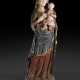 A GILT AND POLYCHROMED TERRACOTTA FIGURE OF THE VIRGIN AND CHILD - фото 1