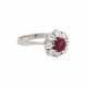 Klassischer Ring mit Rubin ca. 1,10ct, - photo 1