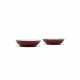 A PAIR OF RUBY-RED ENAMELLED DISHES - фото 1
