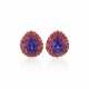 NO RESERVE | TIFFANY & CO., PALOMA PICASSO AMETHYST AND PINK TOURMALINE EARRINGS - фото 1
