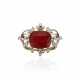 MARCUS & CO. ANTIQUE FIRE OPAL AND DIAMOND PENDANT-BROOCH - Foto 1