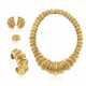 JUDITH LEIBER SUITE OF GOLD JEWELRY AND UNSIGNED GOLD EARRINGS - фото 1