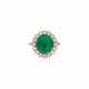 EMERALD AND DIAMOND RING - photo 1