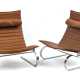 Ein Paar Sessel PK 20 - Entwurf Poul Kjaerholm 1968, Ausführung Fritz Hansen 1970er Jahre - Foto 1