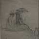 Bleistiftzeichnung, Frankreich, 19. Jahrhunderts, signiert Dylen (?) - Foto 1