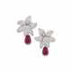 CARTIER RUBELLITE TOURMALINE AND DIAMOND 'CARESSE D'ORCHIDÉES' EARRINGS - фото 1
