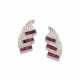 DRAYSON RUBY AND DIAMOND EARRINGS - photo 1