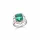 EMERALD AND DIAMOND RING - photo 1