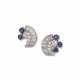 ART DECO SAPPHIRE AND DIAMOND EARRINGS - photo 1