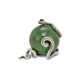 A GEM-SET SILVER AND NEPHRITE BELL-PUSH - фото 1