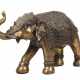 Indischer Elefant Nztl., Metallguss/goldfarbene Patina,… - фото 1