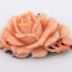 Rosenbrosche fein geschnittene Rose aus Engelshautkoral… - Foto 1