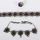 Trachtenschmuckset Granat Silber 800, 3-tlg. best. aus… - photo 1