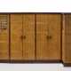 Novecento corner wardrobe in solid wood, edged and briar veneer with metal and wood handles. Metal inserts on two cabinets. Italy, 1930s. (255x170x87 cm.) (defects and minor replacements) - photo 1