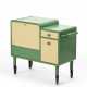 Rationalist bar trolley in white and green painted wood with cabinet, drawer and flap door. Italy, 1930s. (80x70.5x36.5 cm.) (defects and lack of key) - photo 1