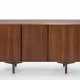 Buffet with three doors with internal drawers. Solid wood and veneer. Italy, 1970s. (150x84x46 cm.) (defects) - photo 1