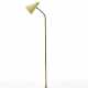 Floor lamp with brass structure, yellow painted metal lampshade, white marble base. Italy, 1950s. (h 150 cm.) (slight defects) - photo 1