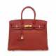 A ROUGE VENITIEN CLÉMENCE LEATHER BIRKIN 35 WITH BRUSHED GOLD HARDWARE - photo 1