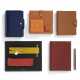 A SET OF TEN: A BLEU MARINE CALF BOX LEATHER NOTEBOOK WITH TWO PADS, A GOLD CLÉMENCE LEATHER ULYSSE PM COVER WITH PHOTOFRAME INSERT, A GOLD BUFFALO LEATHER COVER WITH ADDRESS BOOK INSERT, A ROUGE H TADELAKT LEATHER NOTEBOOK COVER WITH NOTEBOOK INSERT AND - Foto 1