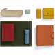 A SET OF EIGHT: A VERT CRU & VERT OLIVE SWIFT LEATHER MOUSEPAD, AN ORANGE H CLÉMENCE LEATHER ULYSSE NOTEBOOK, A ROUGE VIF COURCHEVEL LEATHER NOTEBOOK WITH ADDRESSBOOK, A JAUNE COURCHEVEL POST IT NOTE COVER, A BLEU JEAN COURCHEVEL LEATHER WHISTLE CASE WITH - photo 1