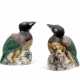 A PAIR OF FAMILLE VERTE BISCUIT MAGPIE-FORM WATER-DROPPERS - photo 1