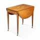 A GEORGE III SATINWOOD, HOLLY AND TULIPWOOD-CROSSBANDED PEMBROKE TABLE - фото 1