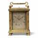 A VICTORIAN GILT-BRASS ENGLISH CARRIAGE CLOCK WITH CENTRE SECONDS - фото 1