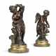 A PAIR OF FRENCH PATINATED-BRONZE FIGURES OF CUPID AND PYSCHE - Foto 1