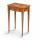 A NORTH ITALIAN FRUITWOOD, AMARANTH, TULIPWOOD AND INDIAN ROSEWOOD MARQUETRY OCCASIONAL TABLE - Foto 1