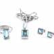 SCHMUCK-SET MIT AQUAMARINBESATZ - Foto 1