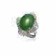 JADEITE AND DIAMOND RING - фото 1