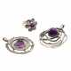 FAHRNER Konvolut 3-teilig mit Amethyst, - photo 1