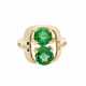 Ring mit 2 grünen Turmalinen, - Foto 1