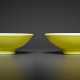 A PAIR OF LEMON-YELLOW-ENAMELED DEEP DISHES - фото 1