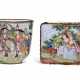 A PAINTED ENAMEL `EUROPEAN-SUBJECT’ CUP AND A SNUFF BOX AND COVER - фото 1