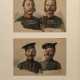 Paar Aquarelle auf Papier, jeweils zwei preußische Soldaten - photo 1