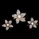 Drei Viktorianische Diamant-Perl-Blütenbroschen. - photo 1