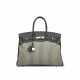 A LIMITED EDITION VERT ANGLAIS SWIFT LEATHER & TOILE RIGA BIRKIN 35 WITH PALLADIUM HARDWARE - photo 1