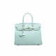 A BLEU ATOLL EPSOM LEATHER BIRKIN 30 WITH GOLD HARDWARE - фото 1