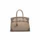A LIMITED EDITION ARGILE & ÉTOUPE SWIFT LEATHER GHILLIES BIRKIN 30 WITH PALLADIUM HARDWARE - фото 1