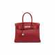 A VERMILLON SWIFT LEATHER BIRKIN 30 WITH PALLADIUM HARDWARE - photo 1