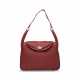 A ROUGE CASAQUE CLÉMENCE LEATHER LINDY 30 WITH PALLADIUM HARDWARE - фото 1